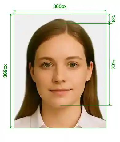 UAE Visa online Emirates.com 300x369 pixels Size Guide with dimensions in inches and mm