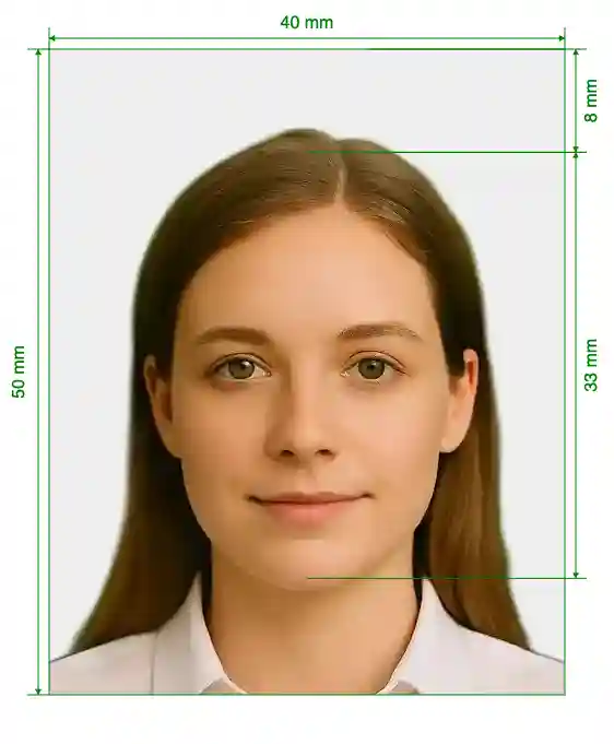 Georgia e-visa 472x591 pixels (4x5 cm) Size Guide with dimensions in inches and mm