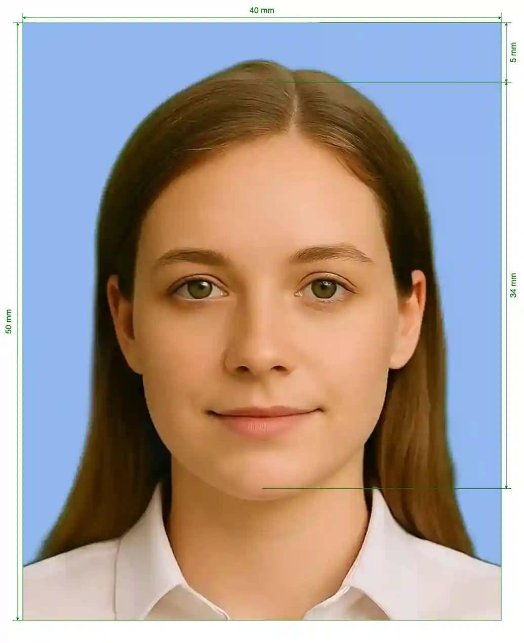 Japan foreign driver's license 4x5 cm Size Guide with dimensions in inches and mm