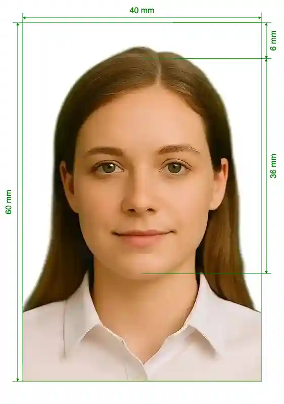 Japan resume 4x6 cm Size Guide with dimensions in inches and mm