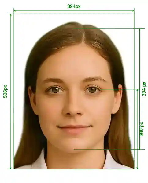 Russian ESTR card 394x506 px Size Guide with dimensions in inches and mm