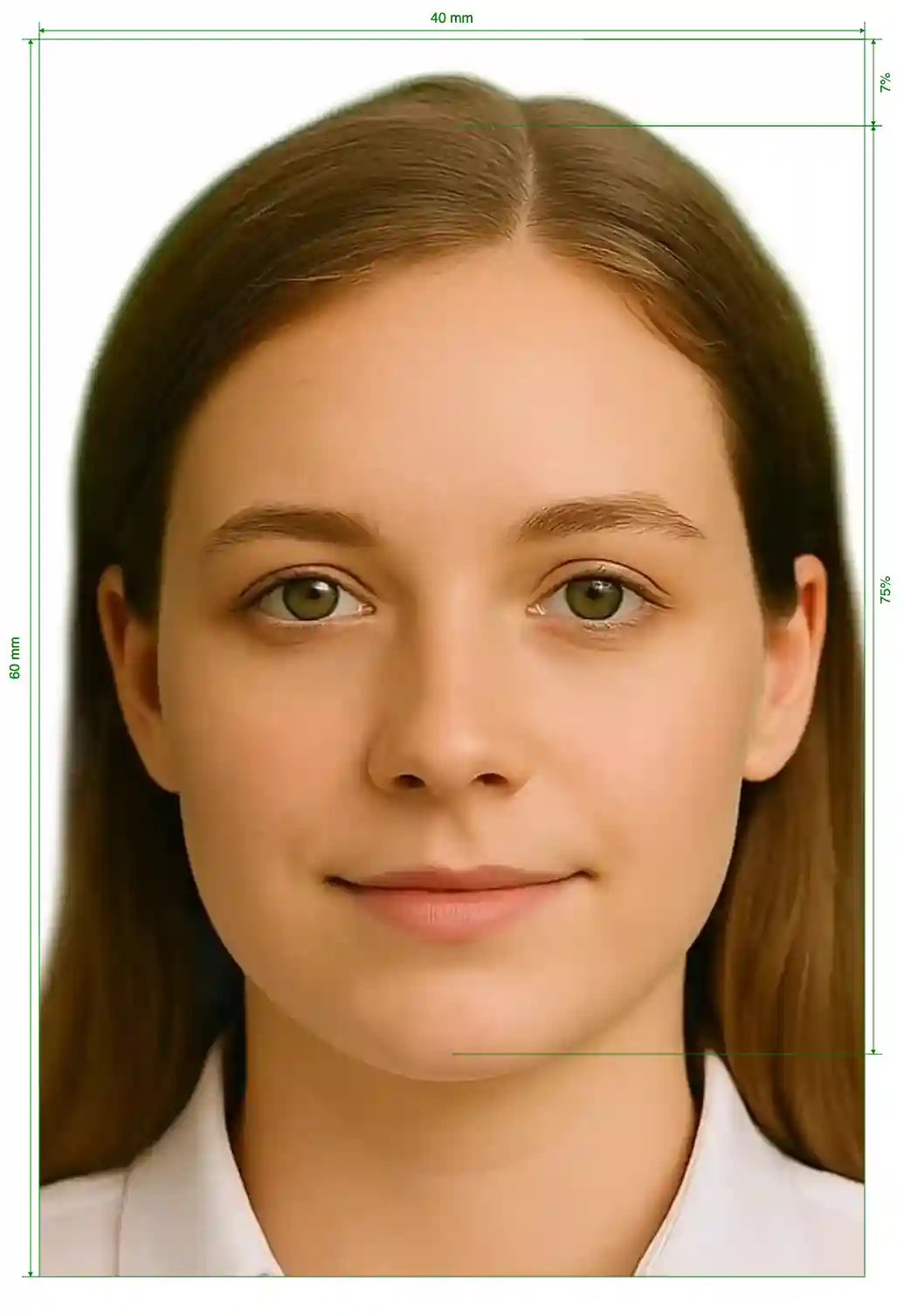 Russian APEC Business Travel Card 4x6 cm Size Guide with dimensions in inches and mm