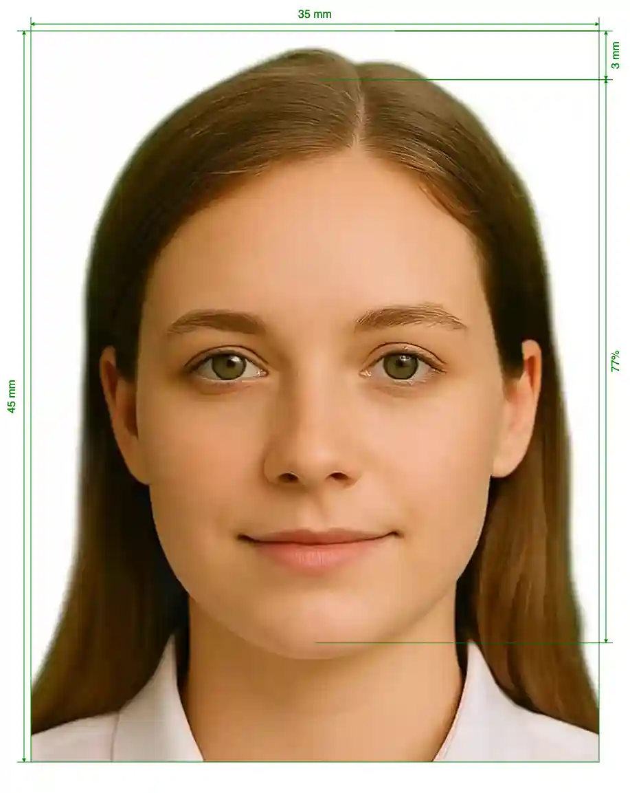 Sweden passport 35x45 mm (3.5x4.5 cm) Specifications Sweden passport 35x45 mm (3.5x4.5 cm) Size Guide with dimensions in inches and mm